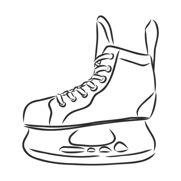 エレガントなスケッチアイススケート 背景を簡単に削除できます ラベル バナー はがき ロゴのデザインテンプレート ベクトル — ストックベクタ