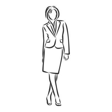 İş elbiseli kadınlar, vektör