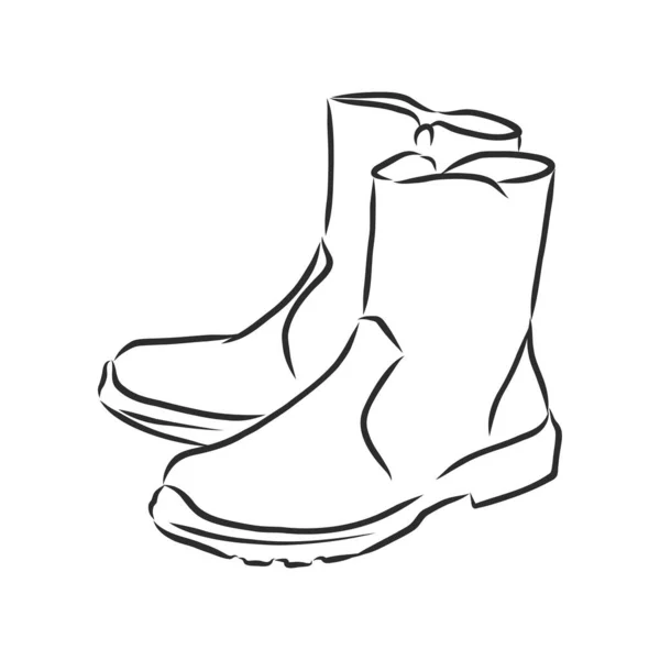 Vector手描きイラスト靴のスケッチアイコンを背景に隔離 — ストックベクタ
