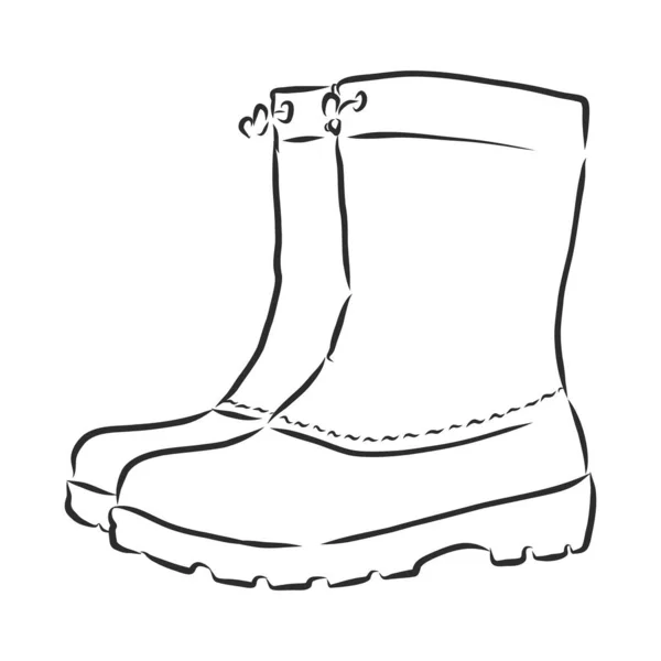 Vector Çizilmiş Çizim Ayakkabı Ikonu Arkaplanda Izole — Stok Vektör