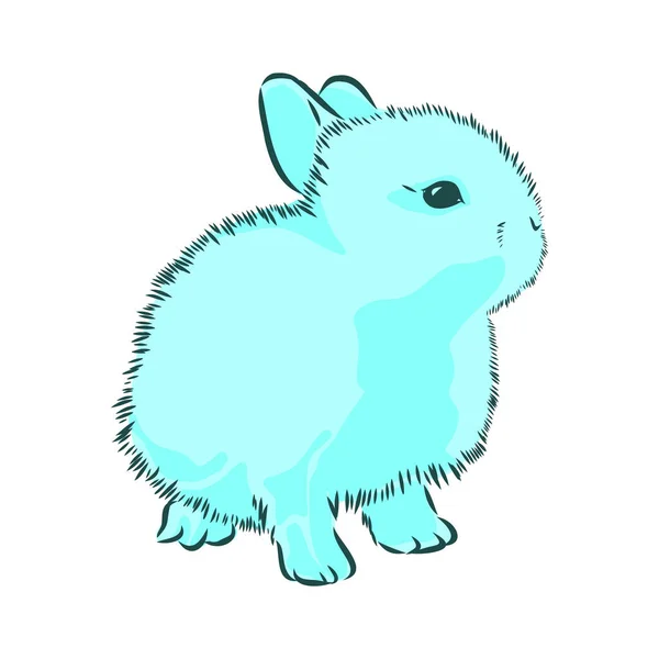 Esbozo Conejo Ilustración Vectorial Dibujada Mano — Vector de stock