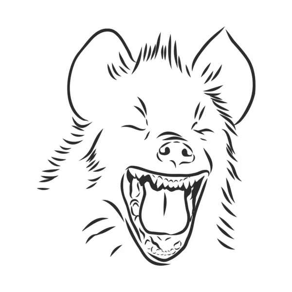 Hlava Smějící Hyeny Pozadí Skvrn — Stockový vektor