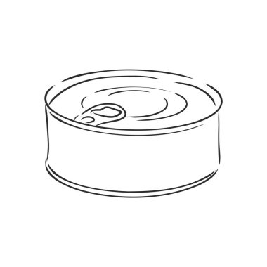 Elle çizilmiş yiyecek kutusu çizimi Siyah ve Beyaz çizgisi Vektör Çizgisi Vektör Çizgisi Çizimi