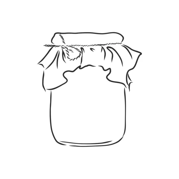 Village Jar Vector Sketch Illustration — Stock Vector