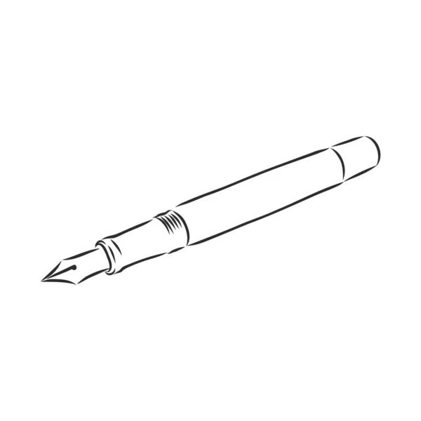 Beyaz arkaplan simgesi üzerindeki kalem konseptinin karalama çizimi el çizimi biçimi. — Stok Vektör