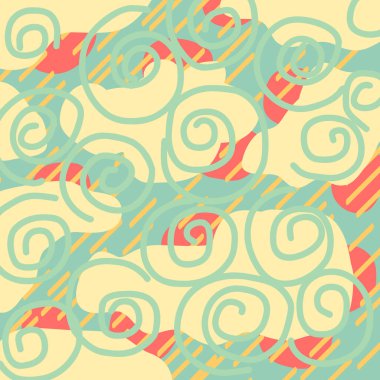 parlak soyut fantezi arkaplan, düz vektör çizimi