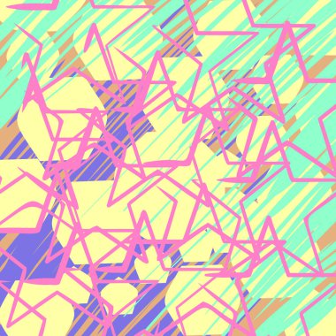 parlak soyut fantezi arkaplan, düz vektör çizimi