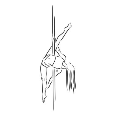 Direkte direk dansçısı. Direkte güzel genç bir kadın..