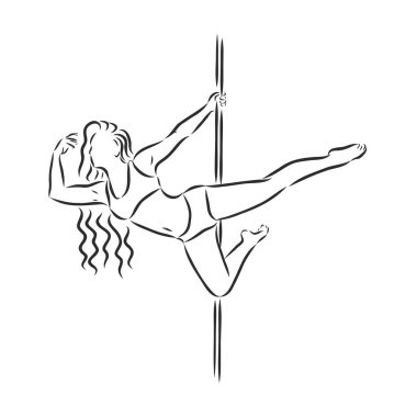 Direkte direk dansçısı. Direkte güzel genç bir kadın..