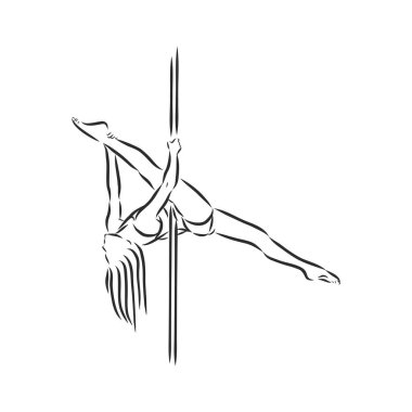 Direkte direk dansçısı. Direkte güzel genç bir kadın..