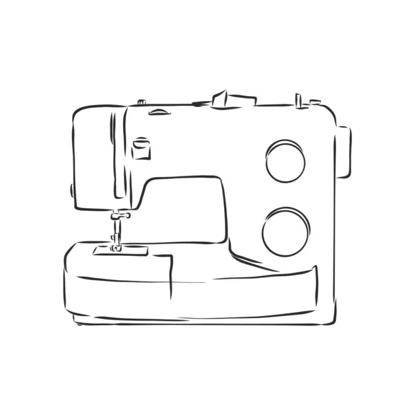 Illustration Machine Coudre Isolée Sur Fond Blanc — Image vectorielle