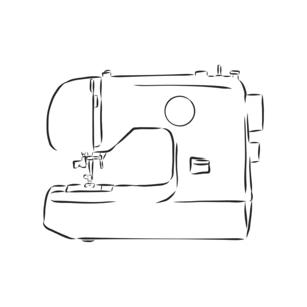 Illustration Der Isolierten Nähmaschine Auf Weißem Hintergrund — Stockvektor