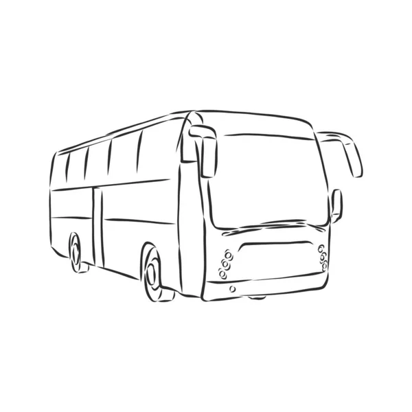 Modernes Bussymbol Umrissenes Vektorsymbol — Stockvektor