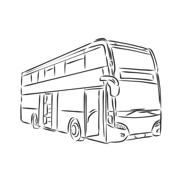 Símbolo Autobús Moderno Icono Vector Delineado — Vector de stock