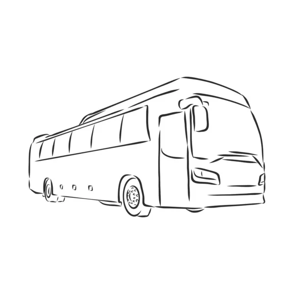 Símbolo Autobús Moderno Icono Vector Delineado — Vector de stock