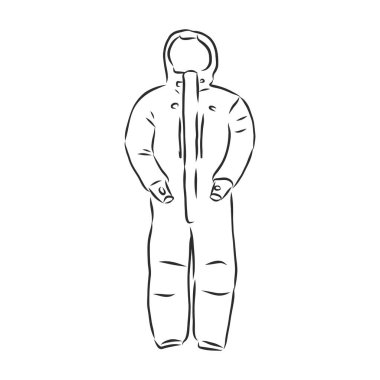 Erkeklerin genel olarak vektör illüstrasyonu. Erkek tulumları vektör çizimi