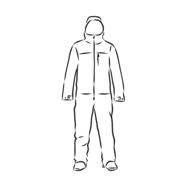 Erkeklerin genel olarak vektör illüstrasyonu. Erkek tulumları vektör çizimi