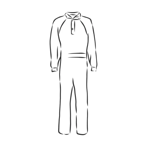 Vector Illustration Men Overall Men Overalls Vector Sketch — Stock Vector