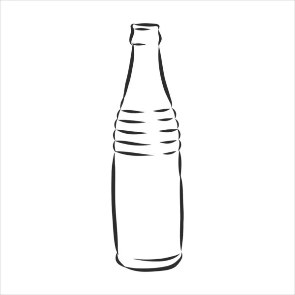 Vektor Der Sketch Flaschen Vektor Der Sketch Flaschen Glasflasche Vektorskizze — Stockvektor