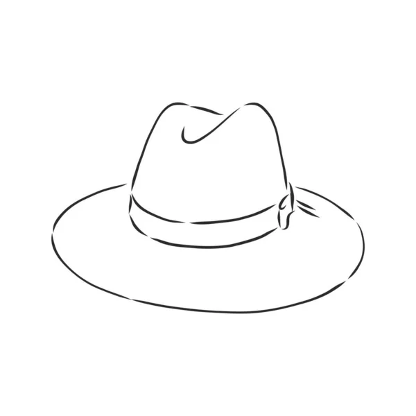 Sombrero Vector Ilustración Bocetos Plantilla Sombrero Bosquejo Vectorial — Vector de stock