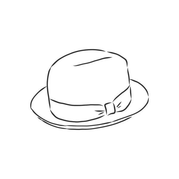 Modèle Croquis Vectoriels Chapeau Illustration Chapeau Croquis Vectoriel — Image vectorielle