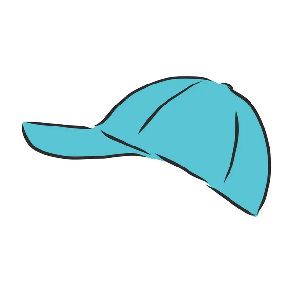 Vector Illustration Baseball Cap Cap Vector Sketch — Stock Vector