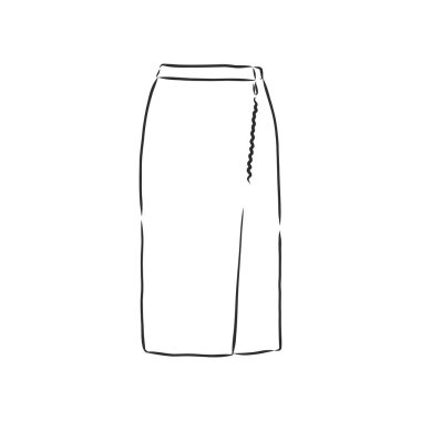 Eteklerin vektör çizimi. Kadın kıyafetleri.