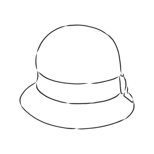Шаблон Векторных Эскизов Шляпа Векторный Эскиз — стоковый вектор