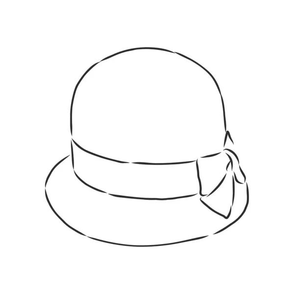 Πρότυπο Εικονογράφησης Διανύσματος Καπέλου Καπέλο Διανυσματικό Σκίτσο — Διανυσματικό Αρχείο