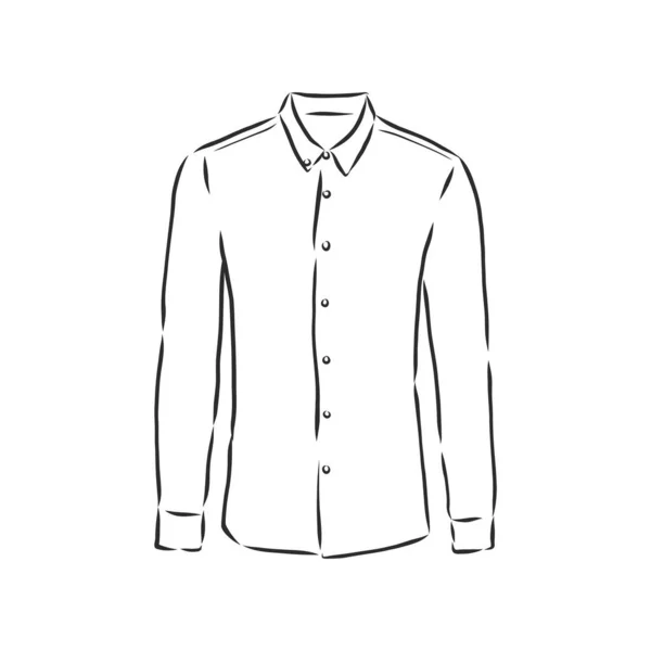 Vektorová Ilustrace Pánské Košile Pohled Zepředu — Stockový vektor