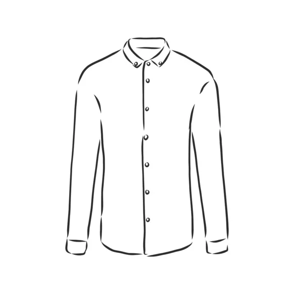 Vektorová Ilustrace Pánské Košile Pohled Zepředu — Stockový vektor