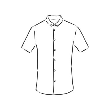 Vector illustration of man's shirt. Front view clipart