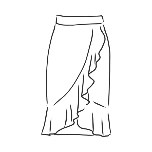 Illustrazione Vettoriale Delle Gonne Vestiti Donna — Vettoriale Stock