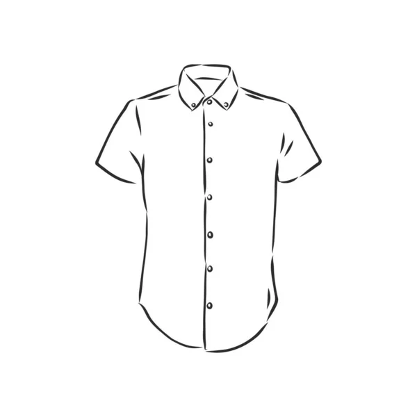 Ilustração Vetorial Camisa Homem Vista Frontal — Vetor de Stock