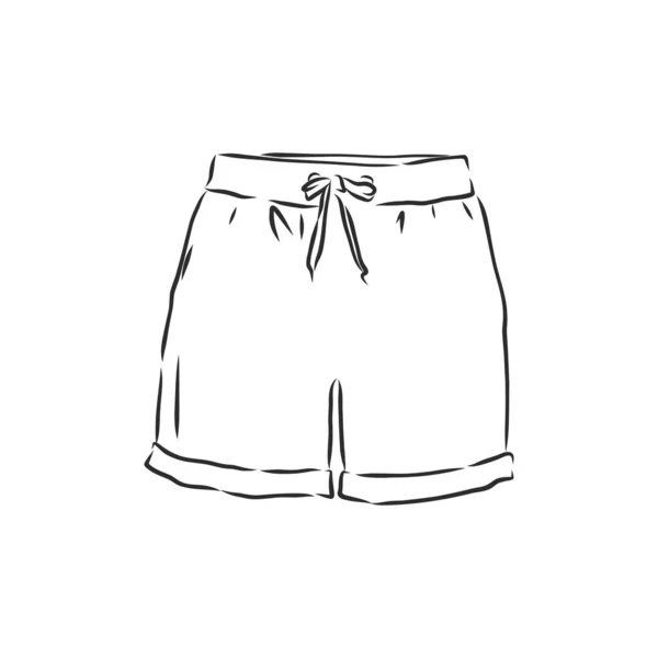 Ilustração Vetorial Shorts Roupas Casuais — Vetor de Stock