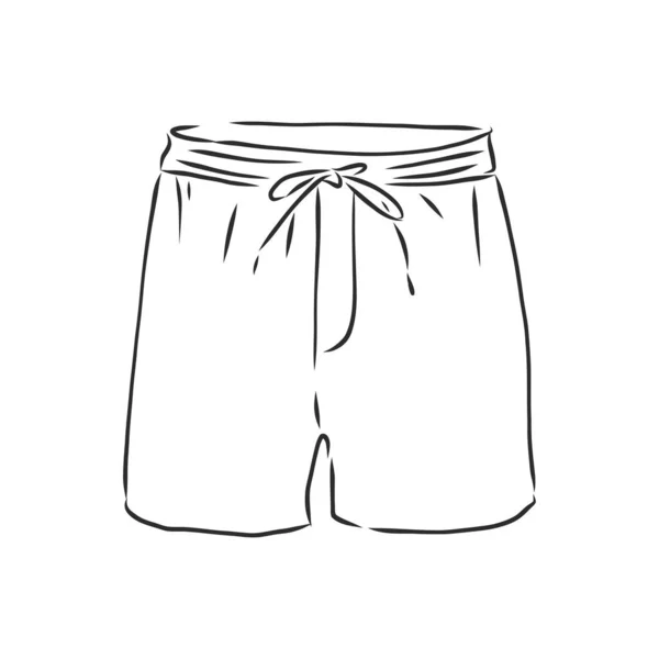 Illustrazione Vettoriale Dei Pantaloncini Vestiti Casual — Vettoriale Stock