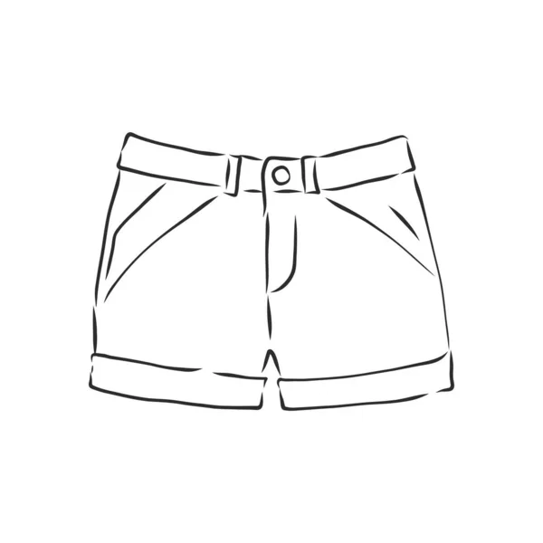 Vektor Ilustrasi Celana Pendek Pakaian Kasual - Stok Vektor