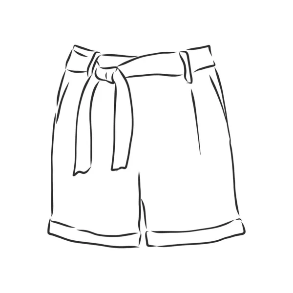 Vektor Ilustrasi Celana Pendek Pakaian Kasual - Stok Vektor