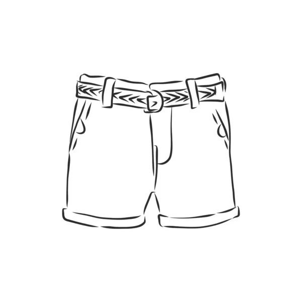 Illustrazione Vettoriale Dei Pantaloncini Vestiti Casual — Vettoriale Stock