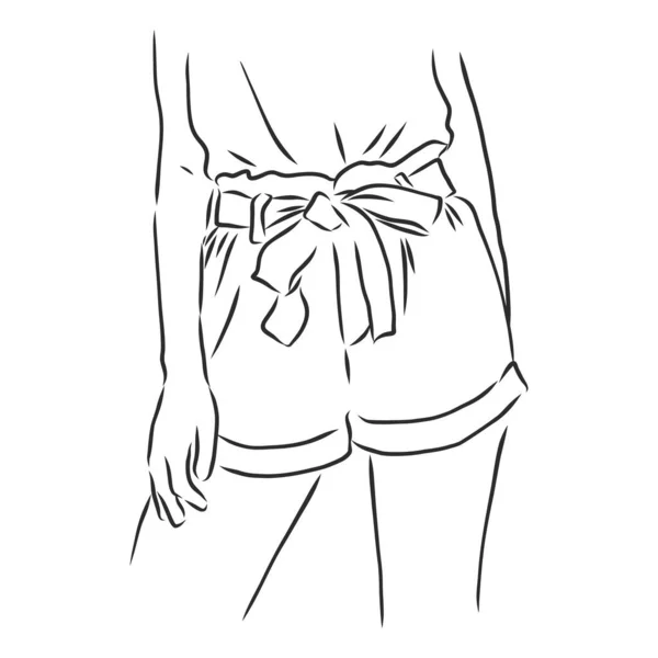 Ilustração Vetorial Shorts Roupas Casuais — Vetor de Stock