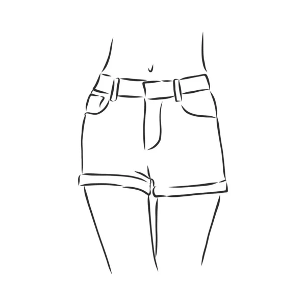 Vector Illustratie Van Shorts Casual Kleding — Stockvector