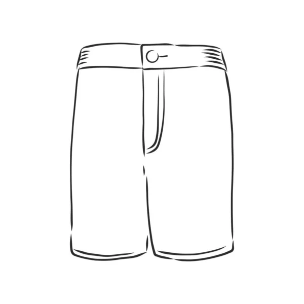 Ilustração Vetorial Shorts Roupas Casuais —  Vetores de Stock