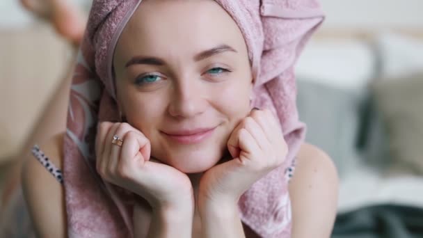 Healthy skin and body hygiene. — Stock videók