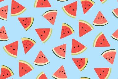 karpuz dikişsiz desen, sadece vektör illüstrasyon 