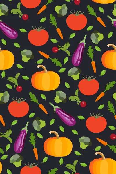 Λαχανικά Αδιάλειπτη Μοτίβο Απλά Διανυσματική Απεικόνιση — Διανυσματικό Αρχείο