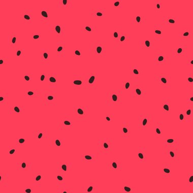 Siyah çekirdekli vektör karpuz arka planı. Moda renklerinde modern tasarım.