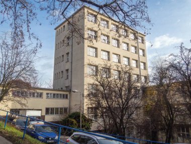PRAGUE - FEBRUARY 3, 2020: Building of the Infectious, Parasitic and Tropical Diseases Clinic of Na Bulovce hospital.