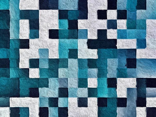 Pastel renkli karelerin soyut mozaiği. Geometrik renkli desen. Yaratıcı duvar kağıdı veya tasarım sanatı için resim.