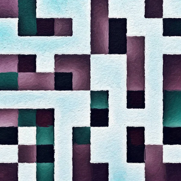 Mosaico Abstracto Cuadrados Colores Pastel Patrón Colorido Geométrico Imagen Para — Foto de Stock