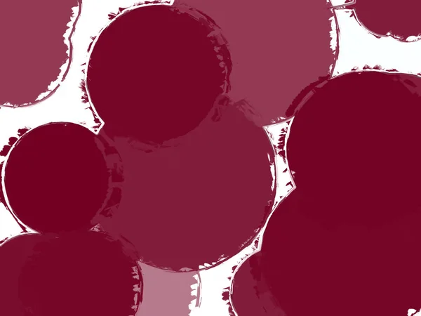 ピンクと赤の水彩の円と粒状のテクスチャの背景 — ストック写真